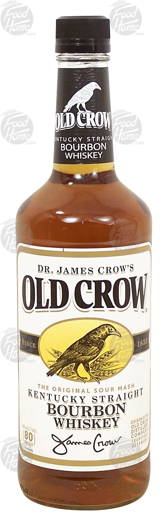 Old Crow Dr. James Crow's kentucky straight bourbon whiskey, sour mash, 40% alc. by vol. Full-Size Picture